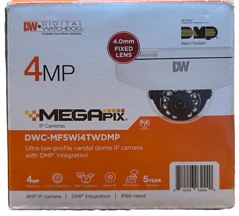 Digital Watchdog DWC-MF5Wi4TWDMP, 4MP/Network IP/ Vandal Dome Camera/w DMP-NEW