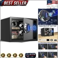 Smart Biometric Safe for Home Use - Fingerprint Access & Emergency Key Included
