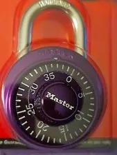 RUGGED MASTER LOCK ORIGINAL COMBINATION LOCK FACTORY SEALED RARE DEEP PURPLE CLR