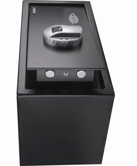 BARSKA Biometric Fingerprint Safe Quick Access, Black Metal, 14.5x12x7.75"