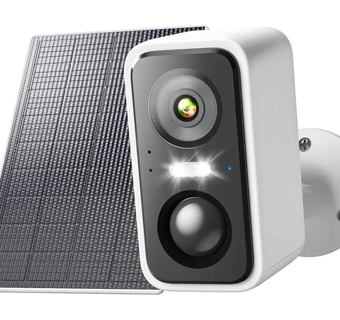 3MP Super HD Security Camera Wireless Outdoor,Solar Powered WiFi Cameras for ...