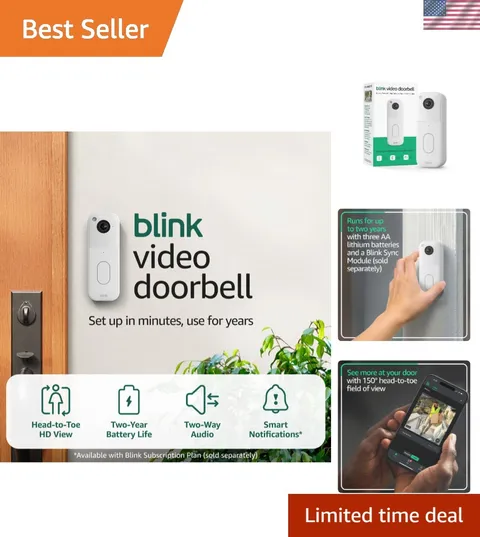 Video Doorbell – Head-to-toe HD view, two- battery life, and simple setup. Re...