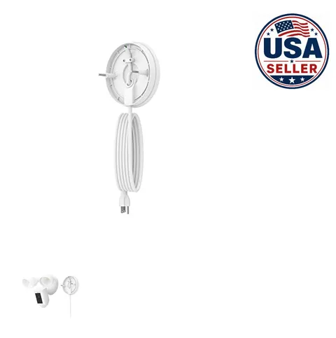 Plug-In Mount for Floodlight Cam White 20ft Cable Standard Outlet Power Adapter