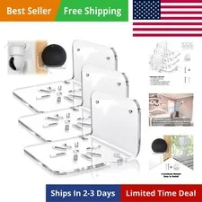 Acrylic Small Wall Shelf Set of 3 for Security Cameras, Speakers, Baby Monito...