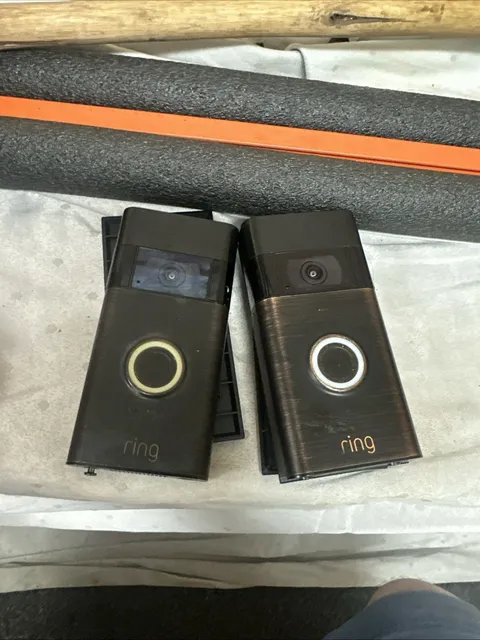 2 X Ring Video Doorbell 2nd Generation Wi-Fi 1080p HD Camera Bronze Untested