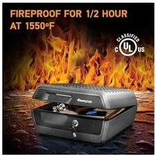 Compact Waterproof Fireproof Safe 0.36 cu ft