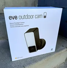 Eve Outdoor Cam Secure Floodlight Camera Wi-Fi 1080p HomeKit Black/White/sealed