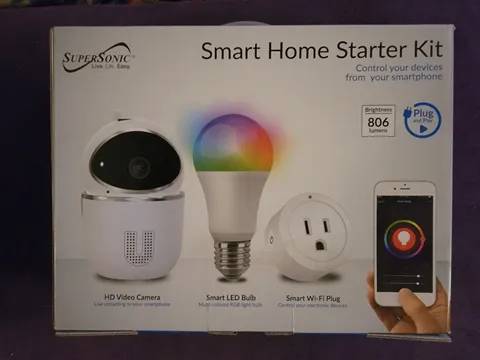 Supersonic SC-9300SH Smart Home Kit Wi-Fi Cam, Plug & LED Bulb 1080p