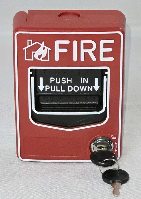 Emergency Alarm Station with Key Conventional Dual Action Manual Call Point P...