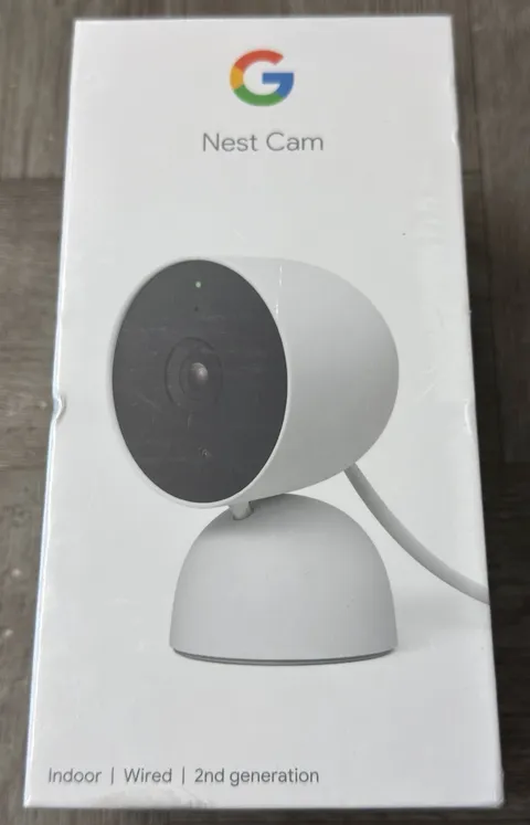 Google Nest Cam 2nd Gen. Indoor Wired Security Camera (Snow) GA01998-US (SEALED)