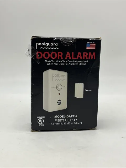 New Poolguard DAPT-2 Door Alarm 85 dB Battery, Auto Reset, Low Battery Indicator