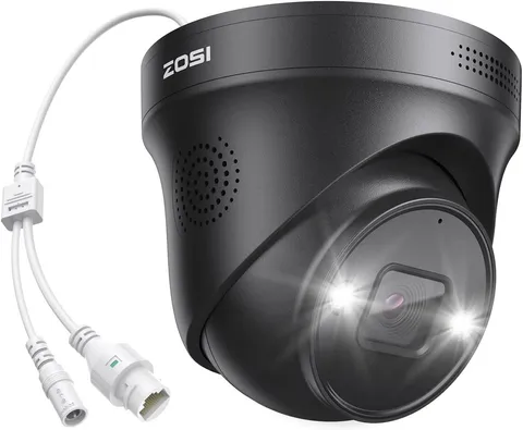 ZOSI 4K 8MP PoE Add On Camera Car Detect Color Night Vision Two Way Audio Camera