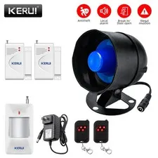 Complete Wireless Anti Break In Alarm 110dB Siren Entry Detector Remote