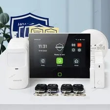 HOMSECUR Wireless WIFI 4G 2G LCD Home House 7" Alarm System+Pet-Immune/Friendly