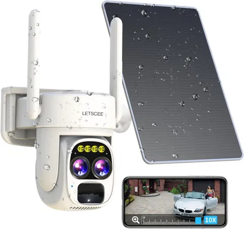 Security Cameras Wirelss Outdoor for Home Security, Alexa Cameras Solar Power,36