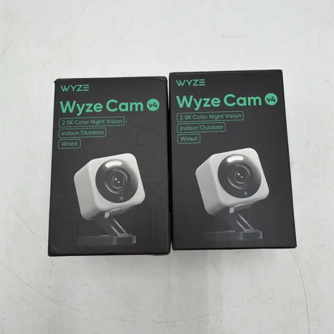 Lot Of 2 WYZE Cam v4 2.5K HD WiFi Smart Home Security Camera Tested