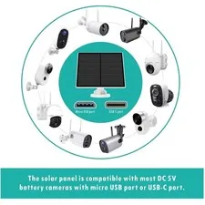 5W USB Solar Panel for Rechargeable Battery Camera