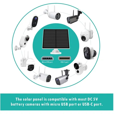 5W USB Solar Panel for Rechargeable Battery Camera
