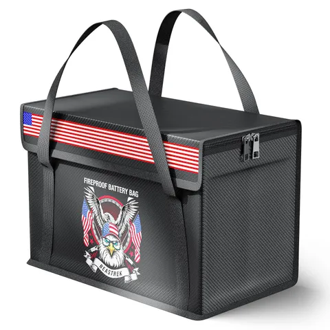100AH LiFePO4 Lithium Battery Fireproof Bag,Large Capacity Explosion-proof Li...