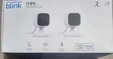 Blink Mini 2 Indoor/Outdoor 1080p Plug-In Security Camera 2pk White 