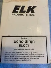 ELK Products  ELK-71 Echo Self-Contained Interior Siren, White, 100db (new)