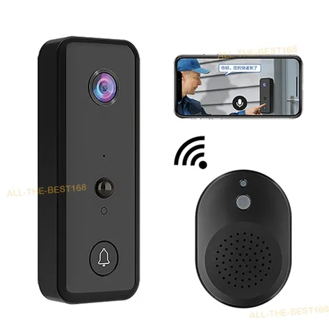 Smart Wireless WiFi Doorbell Intercom Video Camera Door Ring With Chime Security
