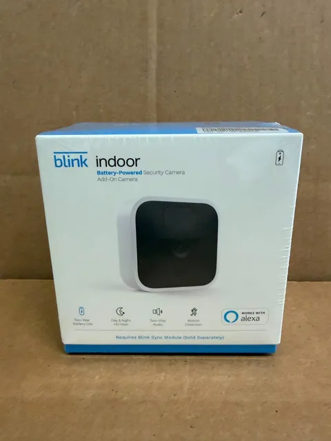Blink Indoor 3rd Gen Add-On Security Camera Battery-Powered BCM00410U New Sealed