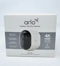 Arlo Ultra 4K 3rd Gen Single Add-On Security Camera Battery Powered, 1-Cam