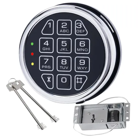 La Macaza Electronic Safe Lock Replacement Keypad Solenoid Lock 2 Override Keys