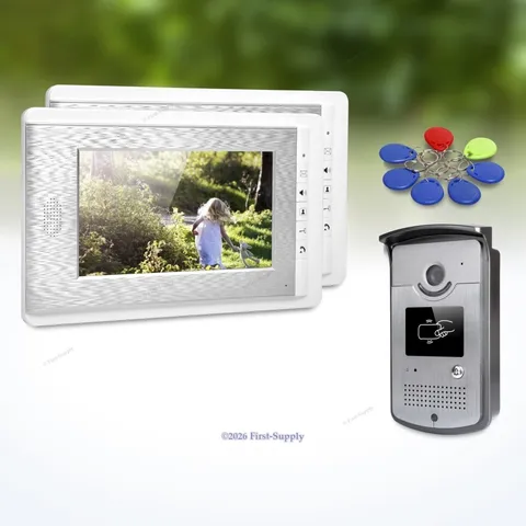7inch Wired Video Door Entry Phone Call System with Intra-monitor Audio Intercom