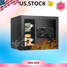 CuFt Fireproof Waterproof Home Safe Box Digital Keypad
