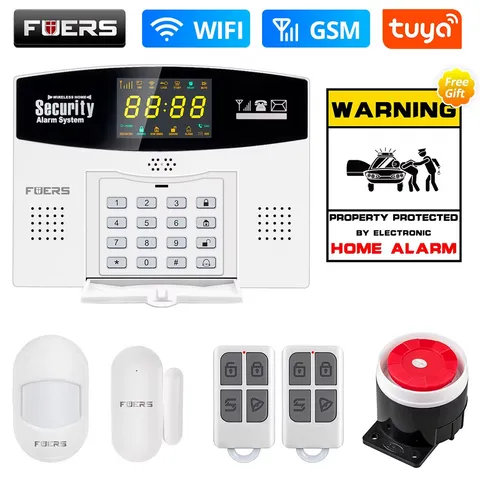 Tuya Smart WIFI 4G 2G GSM Alarm System Burglar Alarm 433MHZ Wireless Wired Secur