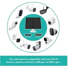 5W USB Solar Panel Charger for Rechargeable Camera