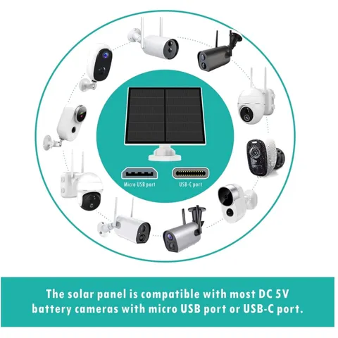 5W USB Solar Panel Charger for Rechargeable Camera