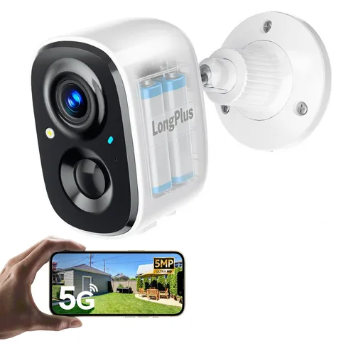 5MP 3K Security Cameras Wireless Outdoor, Battery Smart Camera for Home Secur...
