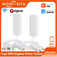 Zigbee 3.0 Smart Water Leak Sensor Flood Detector App Remote Home Security Alarm