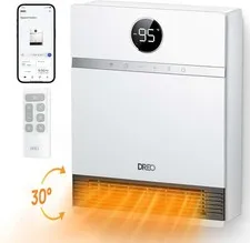 DREO Smart Wall Heater, IP24 Electric PTC Space Heaters for Indoor Use, 30° O...