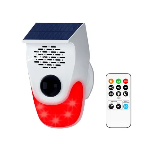 Home Security Infrared Detection Alarm IP65 Solar/Battery/USB Power Supply