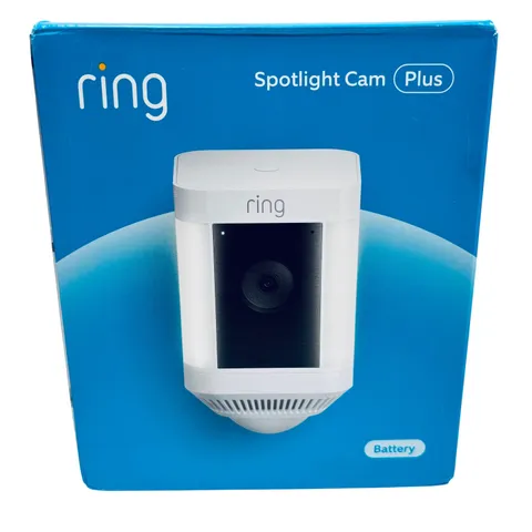Ring Spotlight Cam Plus - Battery-Powered Security Camera - White