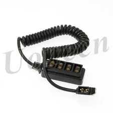 Photography Power Coiled Cable D-tap B-Type Male to 4 Port D-Tap Female for A...