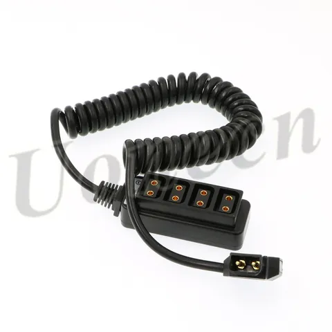 Photography Power Coiled Cable D-tap B-Type Male to 4 Port D-Tap Female for A...