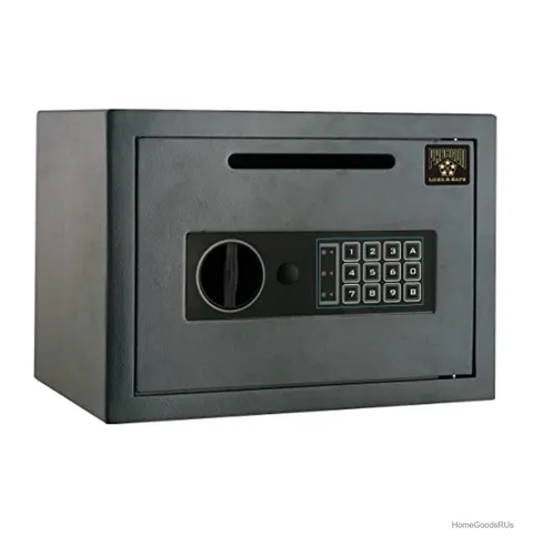 Electronic Drop Safe Deposit Box 0.54 Cu Ft Digital Keypad Cash Slot Money