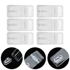 20 Sets Clear Acrylic Lock Hasp Transparent Hinge Hasps for Woodworking