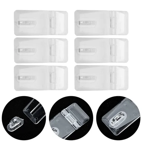20 Sets Clear Acrylic Lock Hasp Transparent Hinge Hasps for Woodworking