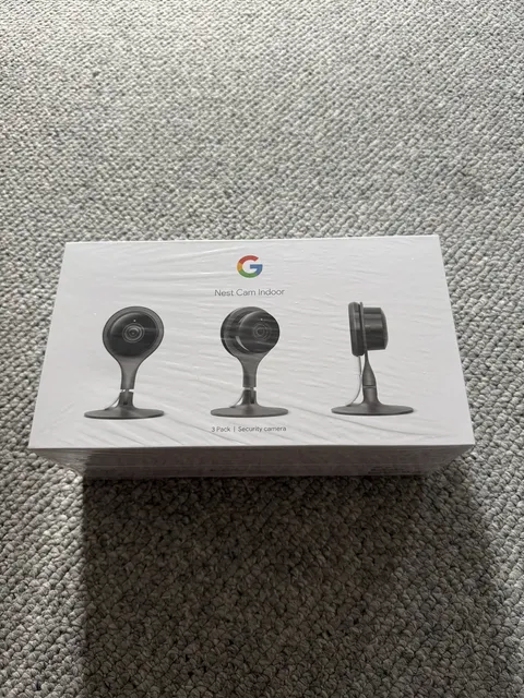 Google Nest Cam Indoor 1080p HD Wired Security Camera 3-Pack NC1104US
