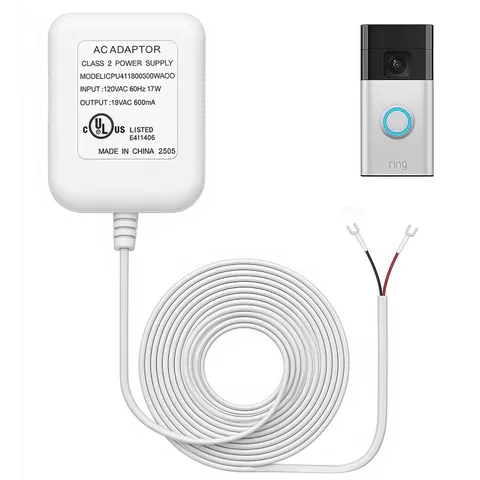 Ring Doorbell Charger,18VAC UL Certified Power Adapter with Ring, Nest Hello,...