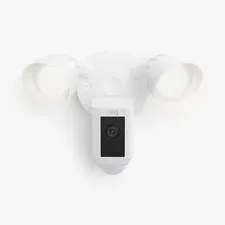 Ring Floodlight Cam 1080p Wi-Fi Outdoor White Camera, Siren, Motion, Alexa