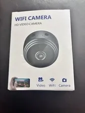 WiFi IP Indoor Surveillance Camera HD Black USB Powered w/Mount & Cable