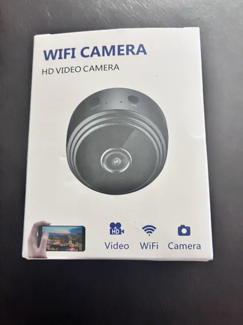 WiFi IP Indoor Surveillance Camera HD Black USB Powered w/Mount & Cable