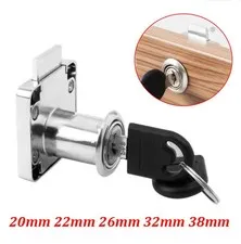 Cam Lock for Door Cabinet Mailbox Drawer Cupboard Locker 20/22/26/32/38mm + Key